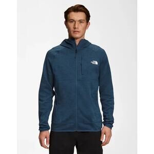 The North Face Mens Canyonlands Hoodie Jacket Large Blue Zip Fleece Coat NWT